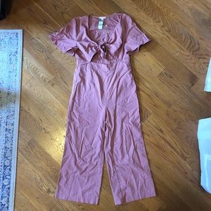 Rosie pink & white jumpsuit